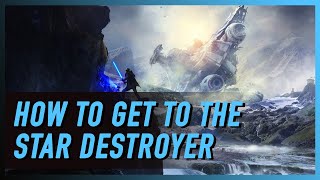 How To Get To The STAR DESTROYER 🚀 VENATOR In JEDI FALLEN ORDER  Stimm Cell For BD01  Star Wars [upl. by Ladnyc]