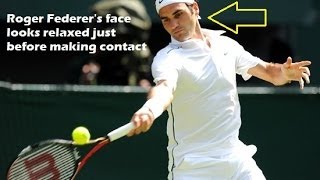 Tennis Tutorial  How To Breathe In Tennis  Federer Muscle Relaxation Technique [upl. by Gaspard]