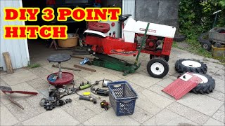 Gutbrod 1017 home made 3 point hitch and plow on compact tractor diy not hydraulic lift [upl. by Ceciley]