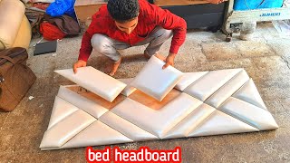 how to make headboard at home with plywoodबेडरूम के लिए हेडबोर्ड कैसे बनाएं [upl. by Longwood]