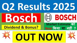 BOSCH Q2 results 2025  BOSCH results today  BOSCH Share News  BOSCH Share latest news [upl. by Penoyer]