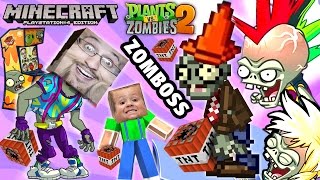 Minecraft TNT Explosion  PVZ Neon Mixtape Tour ZOMBOSS Battle FGTEEV Duddy amp Chase Gameplay [upl. by Corry]