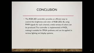 RGB LED Controller using VHDL DIGITAL SYSTEMS DESIGN [upl. by Ykcin]