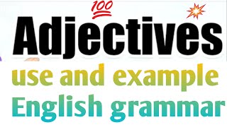 The adjective ll what is adjective with types and example ll mahi sir classes 43 🙏 [upl. by Sugar]