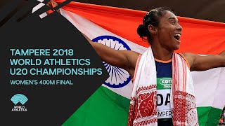 Womens 400m Final  World Athletics U20 Championships Tampere 2018 [upl. by Nnylsor263]