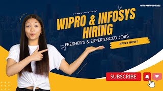 Wipro amp Infosys Recruitment 2024  Any Graduate  Any Batches  Fresher Jobs  Off Campus Drives [upl. by Keryt399]