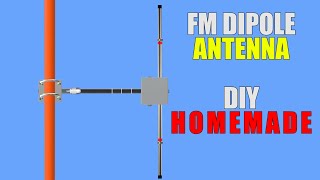 FM Radio Station Antenna DIPOLE For FM Transmitter DIY Design For Radio Station Broadcast homemade [upl. by Ettelliw266]