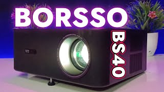 Borsso BS40 Best Projector In 2024 Full Review  Best Home Theatre Cinema Experience Projector 2024 [upl. by Ynoyrb158]