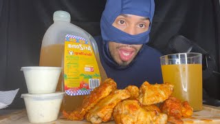 ASMR EATING WINGS WITH RANCH DRINKING ARIZONA MANGO ASMR [upl. by Cairns]