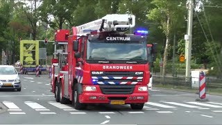 TS 159631 en Hoogwerker 159650 den haag Centrum met spoed naar een Gaslucht in Den Haag [upl. by Gnous461]