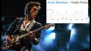 Arctic Monkeys Teddy Picker Guitar Backingtrack amp Tab Alex Turner [upl. by Herwig279]