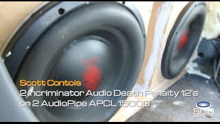 2 Incriminator Audio Death Penalty 12s on 2 Audiopipe apcl 1500Ds [upl. by Joeann]