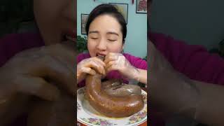 asmr satisfying blood sausage eating relaxing sound asmr 만족스러운 혈액 소시지 먹는 편안한 소리 SUR MIAN 먹방 2999 [upl. by Nilyahs]