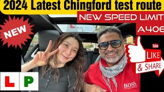 2024 Latest Chingford Test Route with New Speed Limits  Driving Test [upl. by Eniawd]