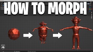 How to Morph Shapes in Blender 2024 [upl. by Htide]