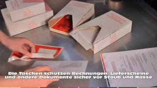 Dokumententasche quotLDquot bedruckt  wwwnordpackde [upl. by Nemlaz]