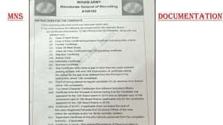 MNS documentation  documents required before MNS interview board [upl. by Lorilee942]