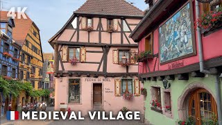 4K MEDIEVAL VILLAGE  RIQUEWIHR ALSACE  FRANCE  PART 1 [upl. by Farkas]