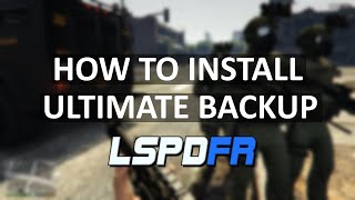 How to install Ultimate Backup LSPDFR 2022  GTA 5 MODS [upl. by Dafna357]