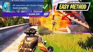 How to EASILY Hit opponents with Cluster Clingers Fortnite [upl. by Htidirem]