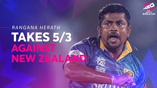 Rangana Herath runs through New Zealand with 53 in 2014  T20 World Cup [upl. by Rydder]