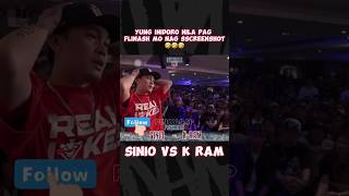 Lupiy mo hahhaha Sinio vs K ram rapbattle viralvideo funny trending shortvideo pasiklaban [upl. by Assyn]