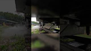 A Different View Of The Linkages On A Running Steam Locomotive steamengine [upl. by Eneres28]