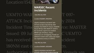 MARSEC Recent Incidents [upl. by Roderica]