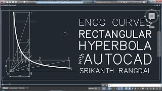 Drawing Rectangular Hyperbola in AutoCAD  Engineering Graphics Lab [upl. by Anida]