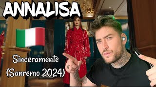 🇮🇹 Annalisa  Sinceramente Official Video Sanremo 2024 REACTION [upl. by Panayiotis]