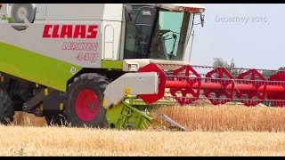 Mähdrescher Claas Lexion 440 GetreideernteGerste mähenLandkreis Uelzen Harvester harvests barley [upl. by Clardy]