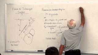 Fluid Mechanics Forces on Submerged Surfaces I 3 of 34 [upl. by Justen]