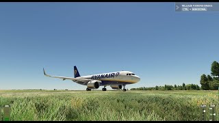 Ryanair AIRPLANE when landing  microsoft flight simulator 10 [upl. by Titos]