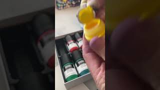 How to open liquitex acrylic gouache paint Art supplies haul art shorts [upl. by Nyleuqcaj925]