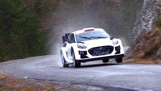 Tests Rallye Monte Carlo 2023  PierreLouis Loubet Day 2  Full Attack on wet HD [upl. by Larena484]