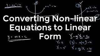 Converting Non linear Equations to Linear Form  O Level Additional Mathematics [upl. by Yonah]