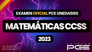 RESOLUCIÓN Examen Matemáticas CCSS Oficial 2023 ⭐ Escuela PCE [upl. by Bainbrudge206]