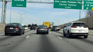 Atlanta Downtown Connector Interstate 85 Exits 78 to 85 northbound [upl. by Fitzhugh]