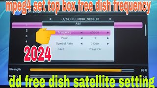 dd free dish satellite setting  mpeg4 set top box settings  mpeg4 set top box free dish frequency [upl. by Warde834]