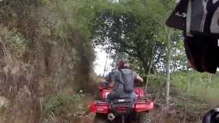 Quadriciclo Honda Fourtrax 420 na trilha em Dom Orione  Linhares Quad Club [upl. by Silsbye]