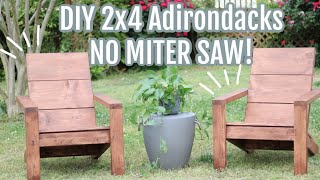 How To Build An Adirondack Chair  Ana White 2x4 Adirondack Chair  No Miter Saw Needed [upl. by Terti435]