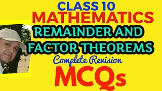 MCQssolved REMAINDER amp FACTOR THEOREM CLASS 10 MATHEMATICS [upl. by Ami]