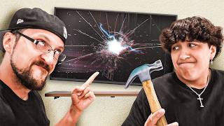 Son pranks Dad but its not a Prank Real Broken TV [upl. by Gard101]