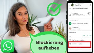 WHATSAPP BLOCKIERTEN KONTAKT FREIGEBEN [upl. by Enomal]