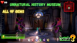 Luigis Mansion 3  Gems 9F Unnatural History Museum guide [upl. by Nairahcaz]