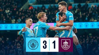 HIGHLIGHTS ALVAREZ HITS DOUBLE AS CITY GO SECOND  Man City 31 Burnley  Premier League [upl. by Rutledge849]