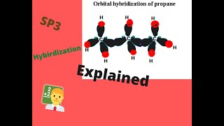 sp3 hybridization in details with Propane molecular Orbital [upl. by Utley371]