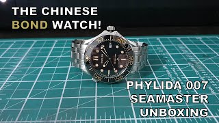 The Chinese Bond Watch  PHYLIDA 007 Seamaster Unboxing [upl. by Suolkcin]