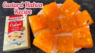 Custard Powder Halwa Recipe  Weikfield Custard Powder Recipe  Custard Halwa Recipe [upl. by Chrysler846]