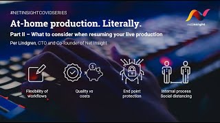 CovidSeries  Athome production Literally Part IIWhat to consider when resuming live production [upl. by Roti187]